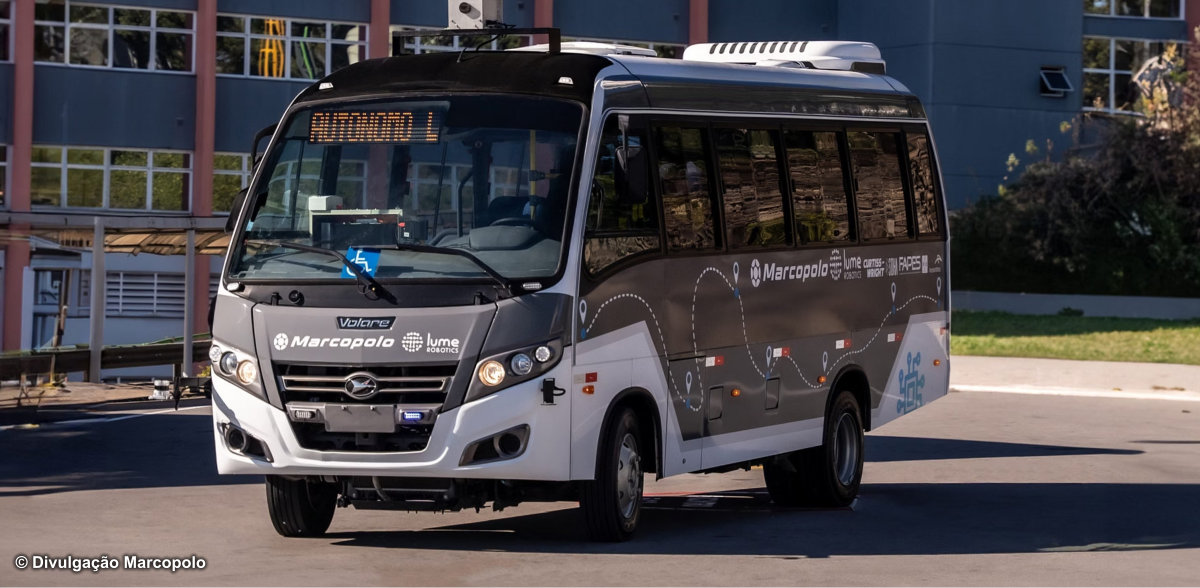 Projeto da Marcopolo do ônibus autônomo